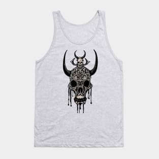 Tribal Tattoo Bulls Skull Tank Top